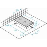 Table de cuisson domino beko - 30 cm - 2 vitrocéramique -  6 niveaux de puissance - 2900w - noir