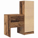 vidaXL Bureau avec tiroir 2 Pièces Bois ancien