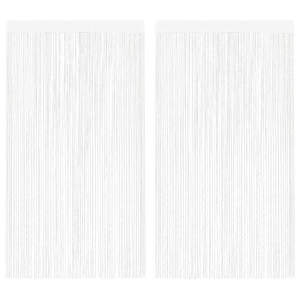 vidaXL Rideau en fils 2 Pièces 140 x 250 cm Blanc