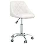 vidaXL Chaise pivotante de bureau Blanc Similicuir