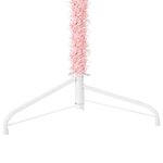 vidaXL Demi sapin de Noël artificiel mince avec support Rose 240 cm