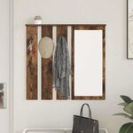 vidaXL Porte-manteau mural avec étagère Chêne fumé 84 x 10 x 80 cm