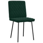 vidaXL Chaises à manger lot de 2 Vert foncé Velours