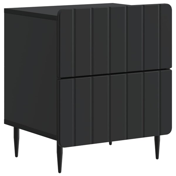 vidaXL Cabinet de chevet Noir 43 x 34 5 x 49 5 cm Bois d'ingénierie