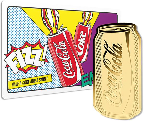 Monnaie COCA-COLA Pop-art Can 1/1000 Oz Medaille Or