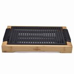 Tristar Plancha et barbecue électrique 2000 W 37x25 cm Bambou