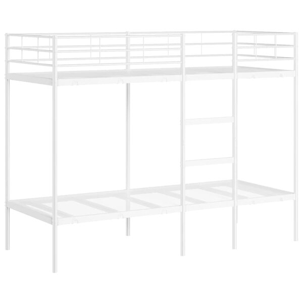 vidaXL Lit superposé sans matelas blanc 75x190 cm acier