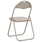 vidaXL Chaise pliante 8 pc Simili cuir Sable 48 x 43 5 x 81 cm