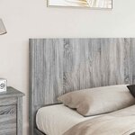 vidaXL Cadre de lit avec rangement et tête de lit Sonoma gris