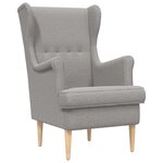 vidaXL Fauteuil Gris clair Bouclé