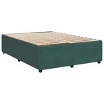 vidaXL Sommier à lattes de lit et matelas Vert foncé 140x200cm Velours