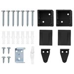 vidaXL Store de Fenêtre avec des rideaux Noir Aluminium