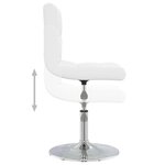 vidaXL Chaise à manger Blanc Similicuir