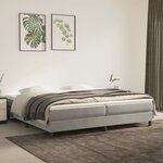 vidaXL Cadre de lit sans matelas gris clair 200x200 cm velours