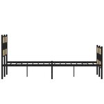 vidaXL Cadre de lit en métal sans matelas chêne sonoma 120x190 cm