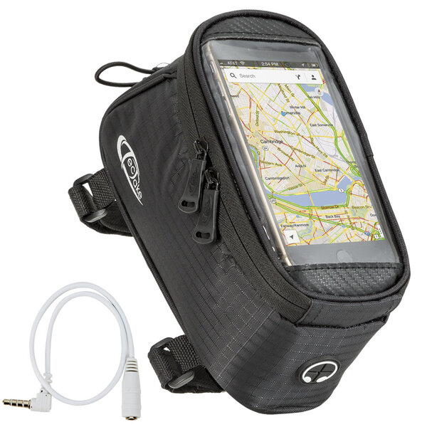Tectake Étui a vélo pour Smartphone pour cadre de vélo, Imperméable - 20,5 x 10 x 10,5 cm