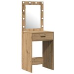 vidaXL Table de Toilette avec tiroir 3 Pièces Marron 50 x 41 x 135 cm