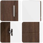 vidaXL Buffet avec étagère FLORIN Chêne brun 88 5 x 30 5 x 55 5 cm