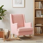 vidaXL Chaise à bascule Rose 62 x 80 x 85 cm Bouclé