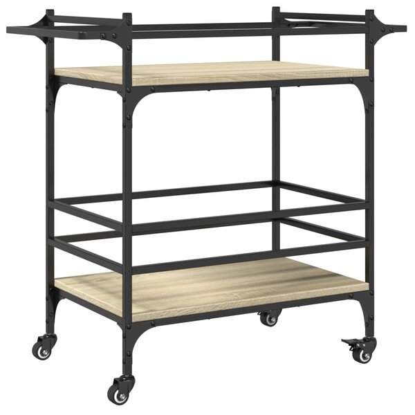 vidaXL Chariot de cuisine chêne sonoma 82x40x78 5 cm bois d'ingénierie