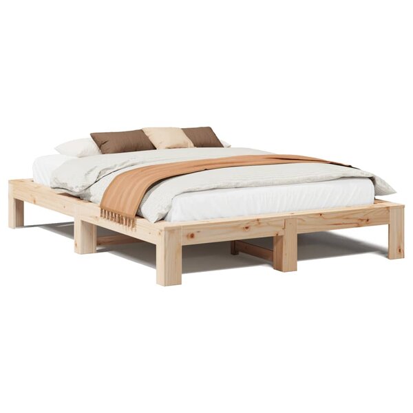 vidaXL Cadre de lit sans matelas 160x200 cm bois massif de pin