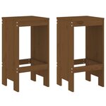vidaXL Ensemble de bar de jardin 3 Pièces marron miel bois pin massif