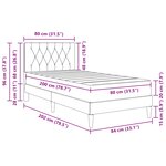 vidaXL Cadre de lit avec matelas Vert foncé 80 x 200 cm Velours