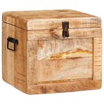 vidaXL Boîte de Rangement avec stockage bois de manguier massif