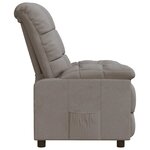 vidaXL Fauteuil inclinable Taupe Tissu