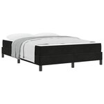 vidaXL Lit à ressorts avec matelas Noir 160 x 210 cm tissu
