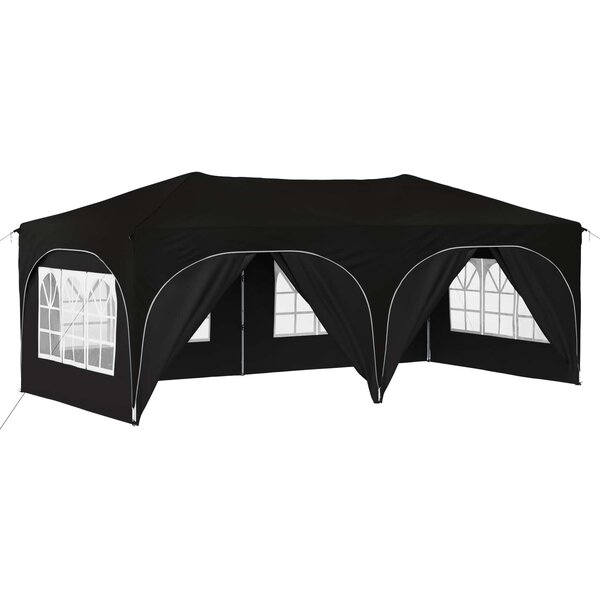 vidaXL Tente de fête pop-up 575 x 288 x 245 cm Noir Tissu Oxford