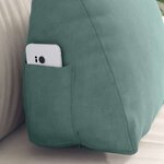 vidaXL Coussin de Dos Vert Mer 45 x 20 x 35 cm Tissu en velours côtelé