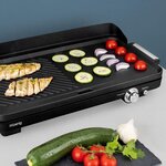 Plancha double zone 50 x 25 cm - Revêtement anti-adhésif - Plaque Amovible - 1800W