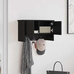 vidaXL Porte-manteau mural avec étagère Chêne noir 50 x 20 x 30 cm