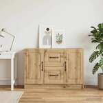 vidaXL Buffet Chêne artisanal 89 x 34 5 x 57 cm Bois d'ingénierie