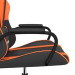 vidaXL Chaise de jeu Noir et orange Similicuir