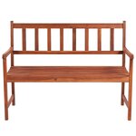 vidaXL Banc de jardin avec coussin 120 cm Bois d'acacia massif