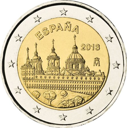 Pièce de monnaie 2 euro commémorative Espagne 2013 – Monastère de l’Escurial