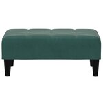 vidaXL Canapé-lit à 2 places avec repose-pied vert foncé velours