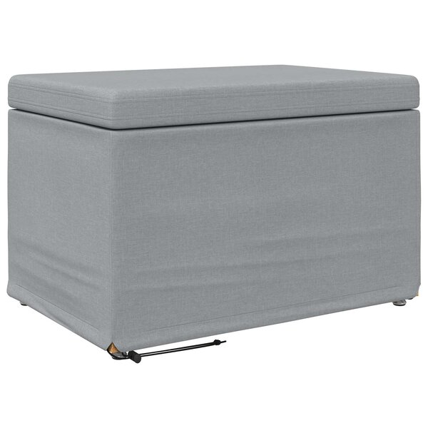 vidaXL Tabouret Gris clair 61 x 41 x 40 cm Tissu et bois stratifié