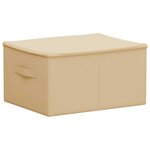 vidaXL Boîte de rangement 24 Pièces Crème 43 x 34 x 23 cm Tissu intissé
