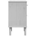vidaXL Table de chevet SENJA aspect de rotin blanc bois de pin massif