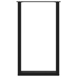 vidaXL Pieds de table de bar en U 2 pièces noir 60 x (100-101) cm acier