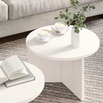 vidaXL Ensemble de tables basses 2 Pièces Blanc 49 x 49 x 28 cm