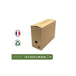 Pack and Move - Lot de 4 boîtes d'archives en carton ondulé robuste - 33 5 x 12 x 24 cm - Organisation pratique