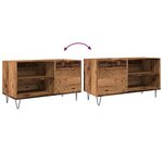 vidaXL Armoire à disques vieux bois 84 5x38x48 cm bois d'ingénierie