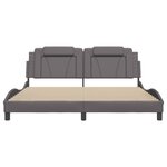 vidaXL Cadre de lit avec LED sans matelas gris 180x200 cm