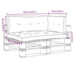 vidaXL Coussins de palette lot de 3 taupe tissu