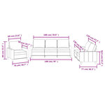 vidaXL Ensemble de canapés 3 Pièces et coussins Rouge bordeaux Similicuir