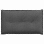 vidaXL Coussin de Dos Gris foncé 80 x 50 cm Tissu en velours côtelé